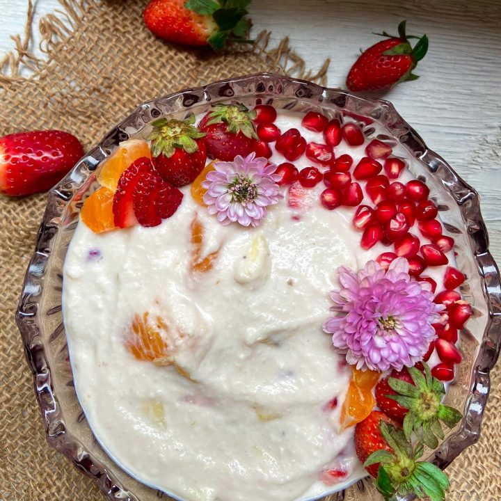 How to make fruit cream|fruit cream with malai
